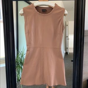 Leather mini dress